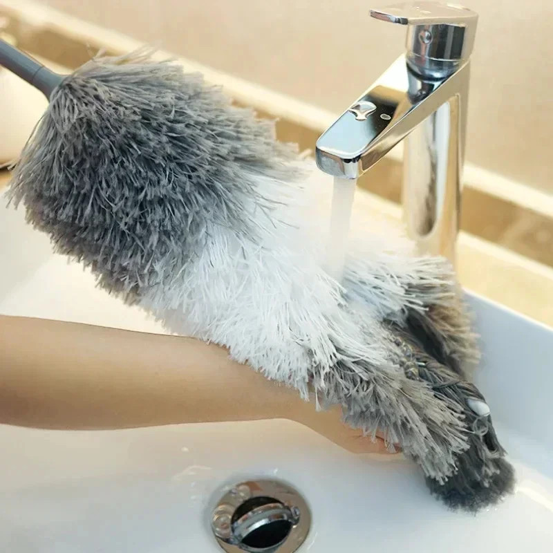 Retractable Duster Stainless Steel 2.8M Longhandle Dusting Chicken Dust Tools Ca