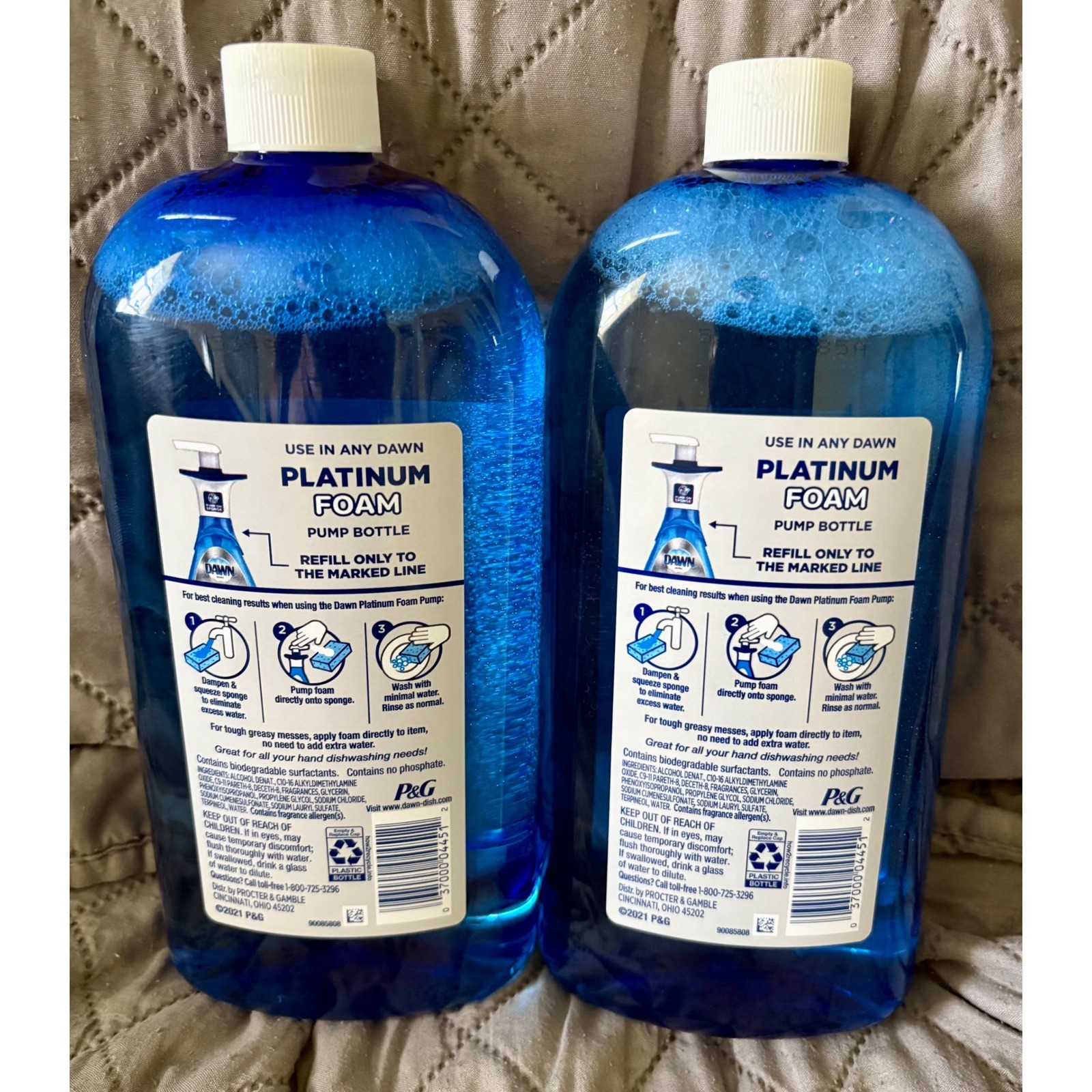 Dawn Platinum Foam Dish Soap Refill Fresh Rapids 30.9 fl oz 2 Pk 5X Grease Power