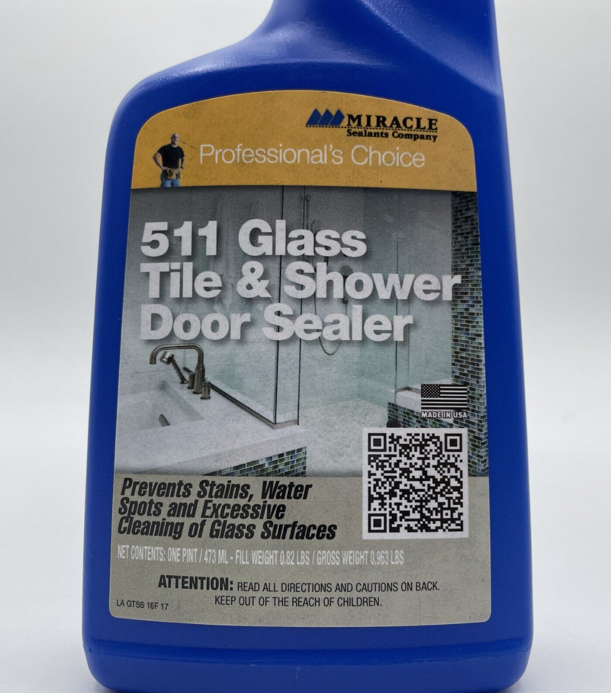 Miracle Sealants 511 Glass Tile & Shower Door Sealer Spray Prevents Spots