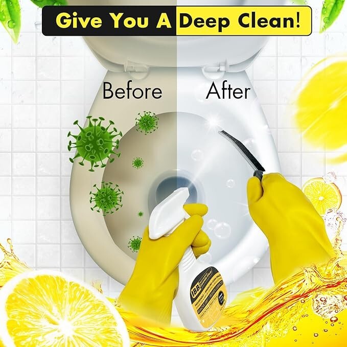 IBB All-Purpose Cleaner Spray 2PCS Crevice Cleaning Brushes for Tile, 6.76oz