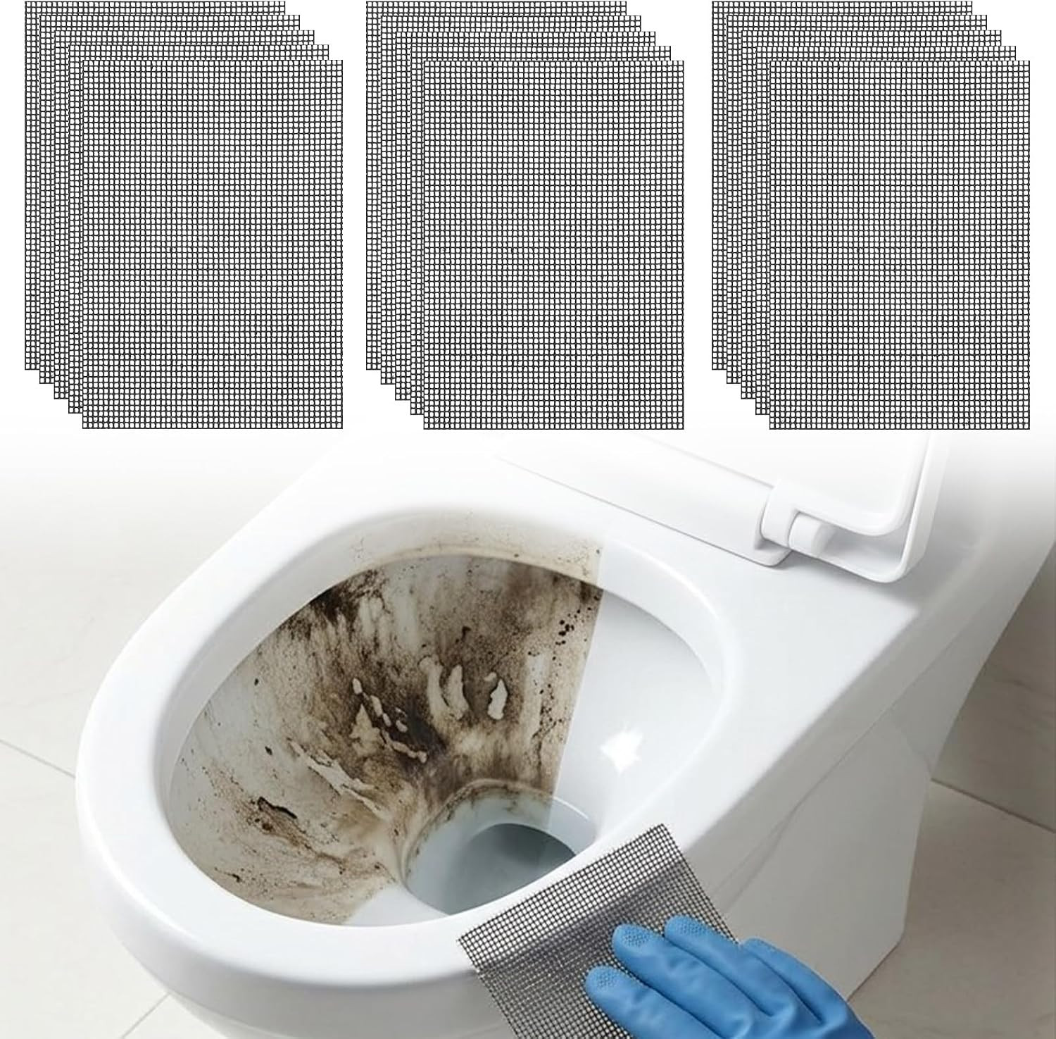 15PCS Mesh Cleaning Screen for Toilets, 5.5×4 Inch Flexible Scrubbing Screen …