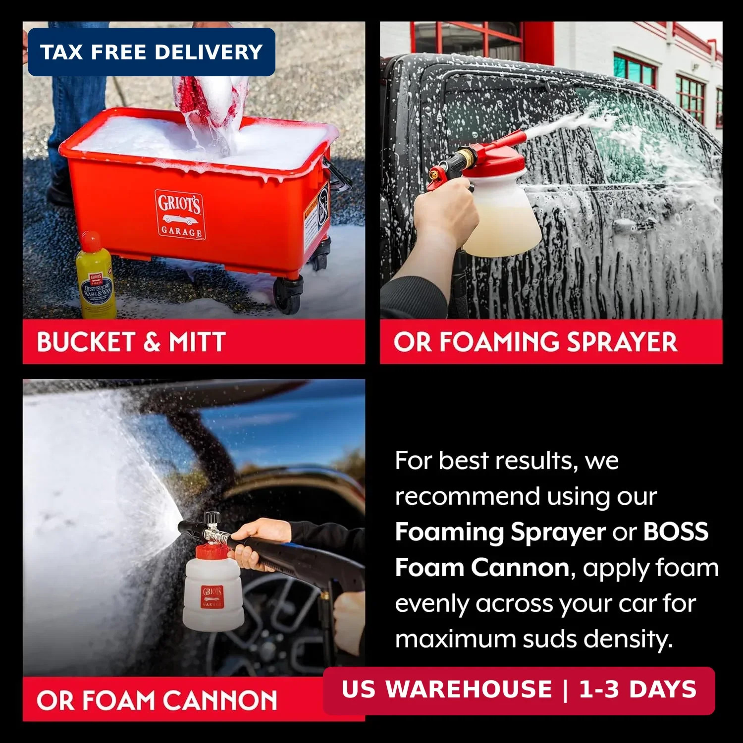 Griot’s Garage Best of Show Wash and Wax for Car Detailing and Cleaning, Carnaub