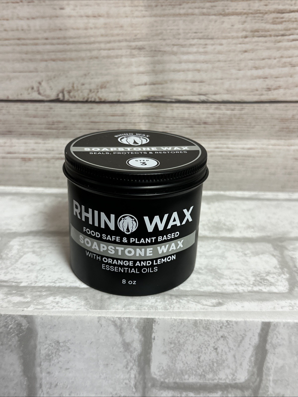 Rhino Wax Soapstone Wax Oil Sponge Combo Food Safe Plant Based Essential Oils