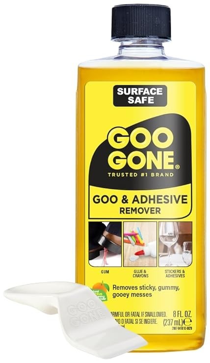 Adhesive Remover 8 oz Liquid Sticker Label Tape Decal Glue Goo Cleaner