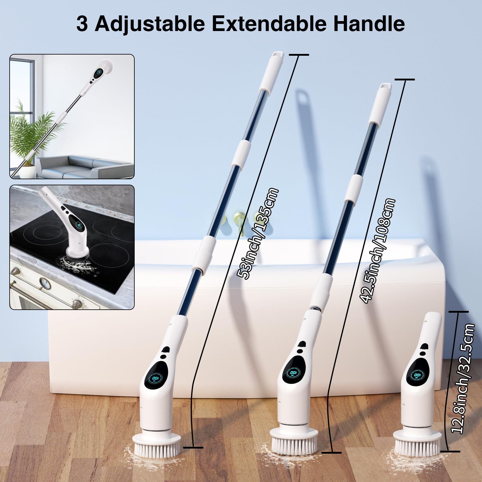 Electric Spin Scrubber Electric Spin Cordless Tub And Tile Scrubber With Voice B