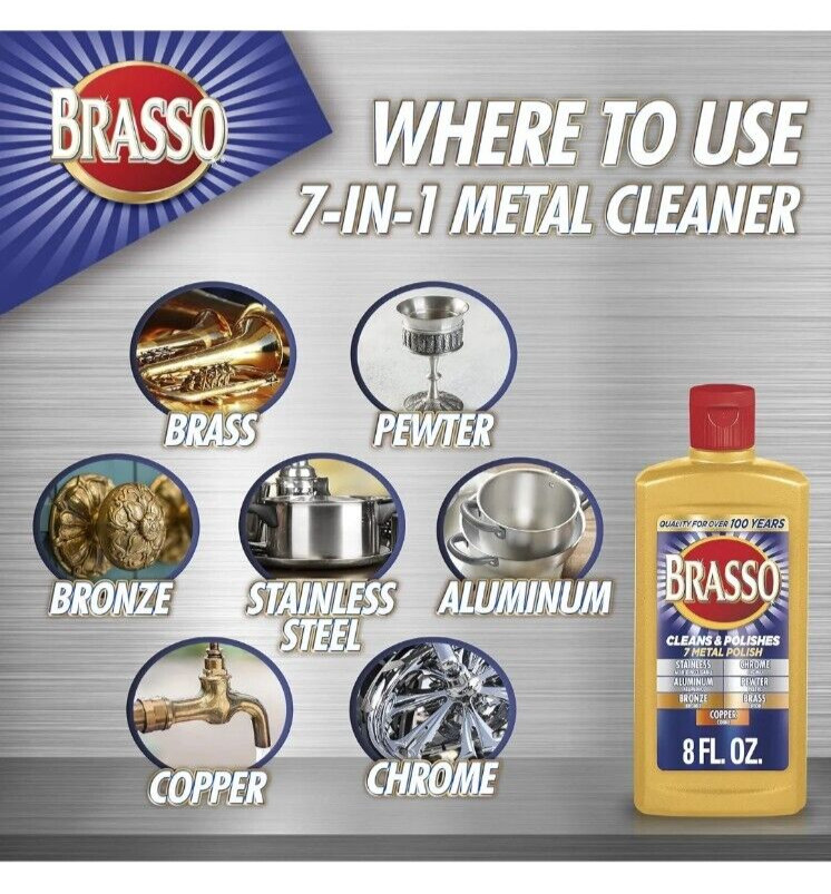 Brasso-2660089334 Multi-Purpose Metal Polish, 8 oz