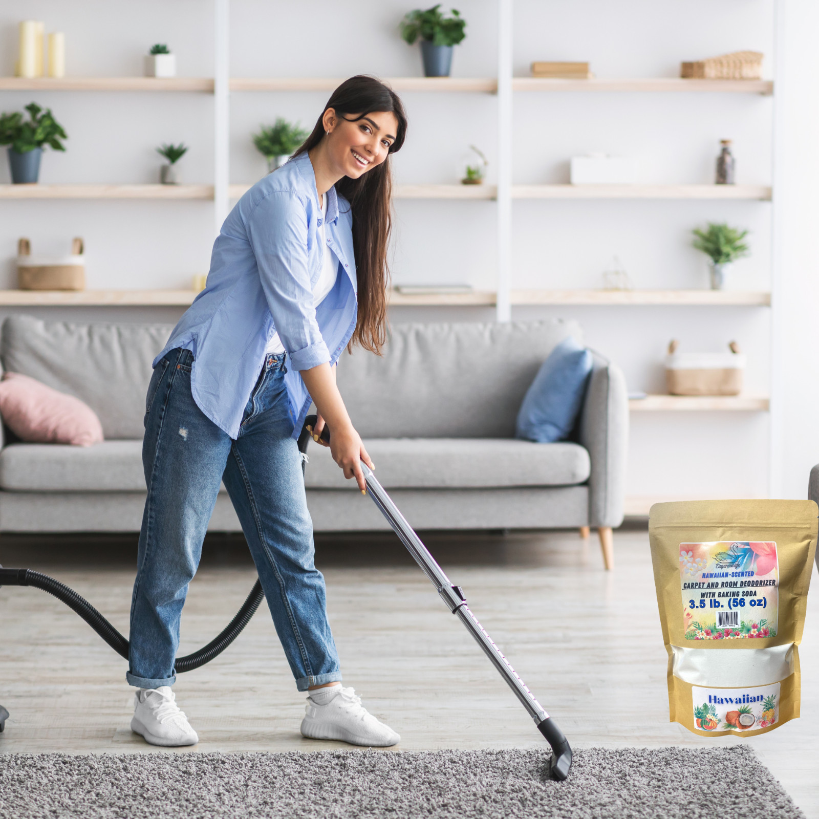 Eleganceinlife Hawaiian-Scented Carpet and Room Deodorizer Baking Soda, 3.5 LB.