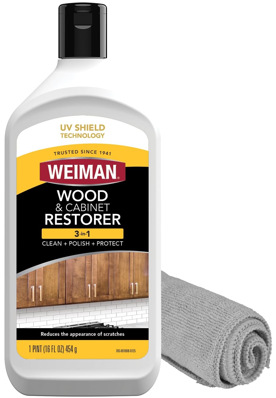 Weiman Wood and Cabinet Restorer 3-In-1 Bundle – Removes 16 Fl Oz (Pack of 1)