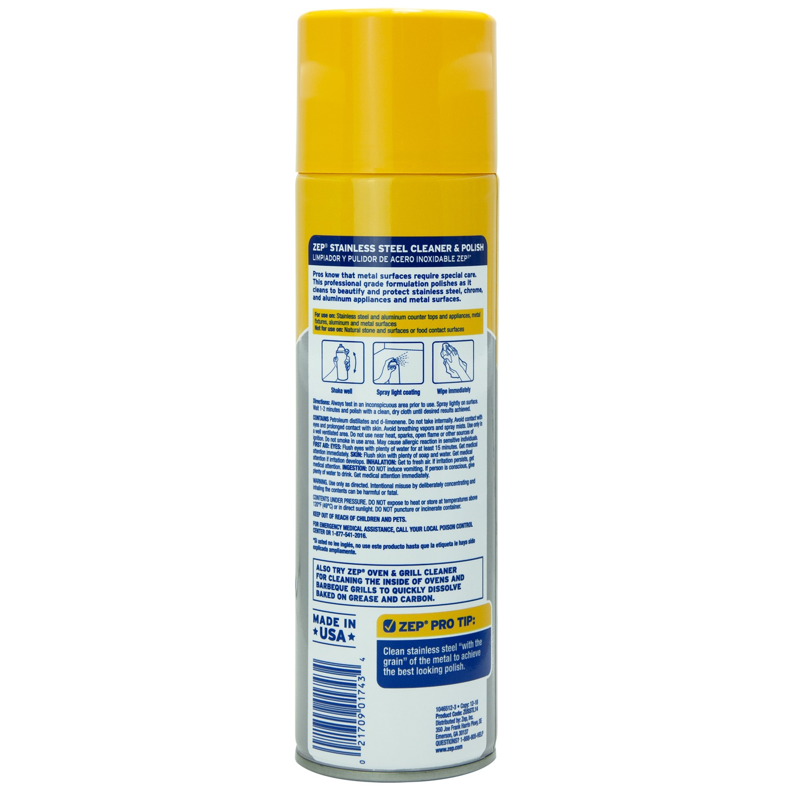 Zep Stainless Steel Cleaner and Polish – ZUSSTL144