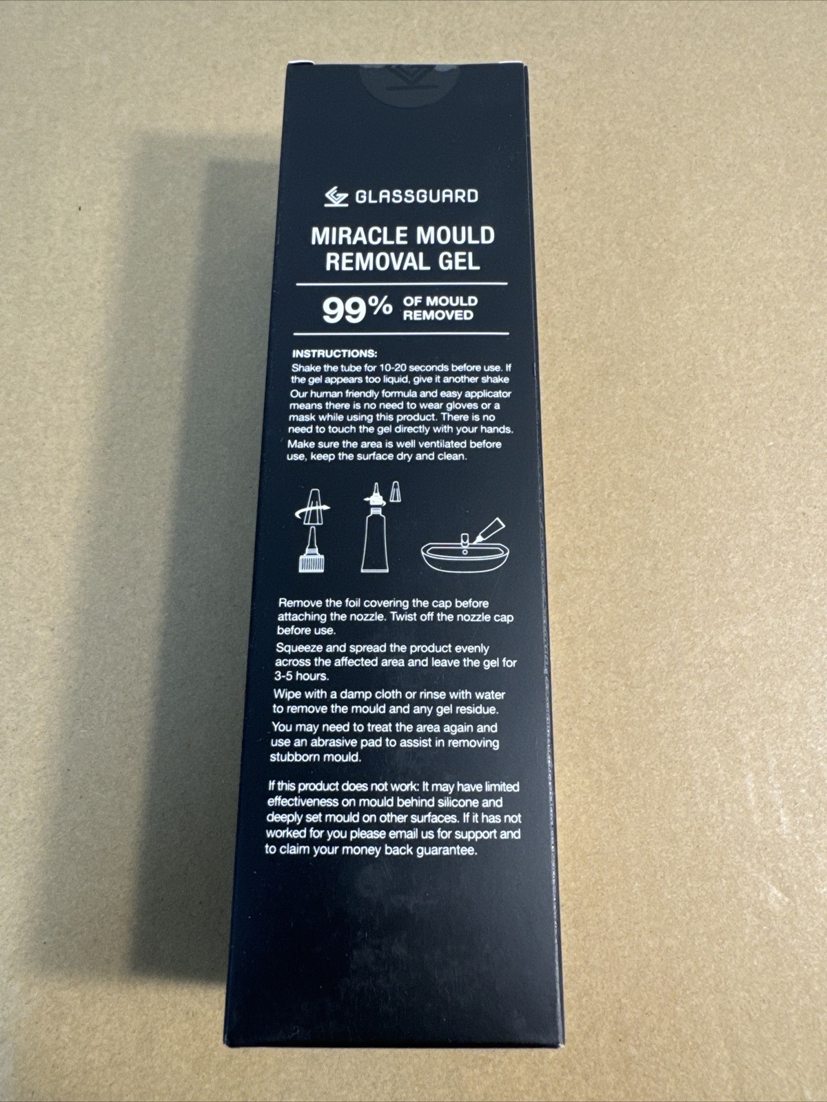 Glassguard Mold Stain Cleaner Gel 10 Fl Oz, 300ml for Grout, Glass, Caulk, Tile