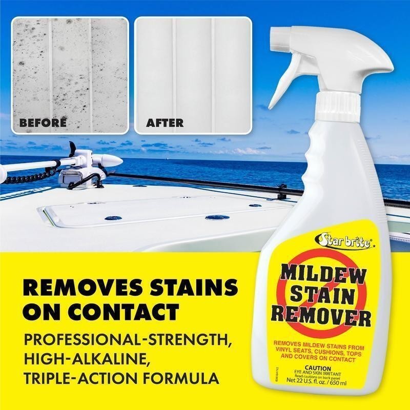 Mildew Stain Remover Cleaner Boats RVs Multi-Surface Professional Strength 16 OZ