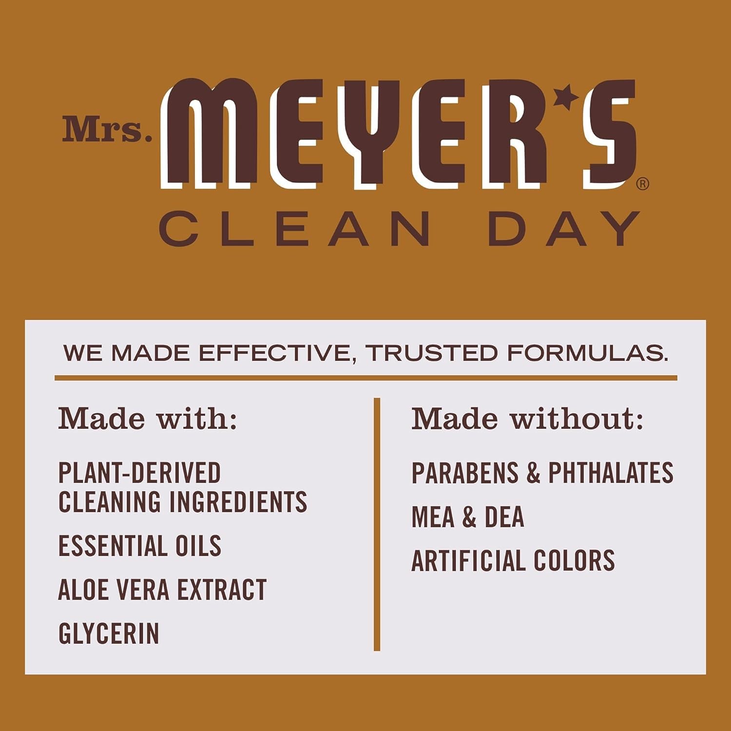 MRS. MEYER’S CLEAN DAY Liquid Dish Soap Acorn Spice 16 fl. oz – Pack of 3