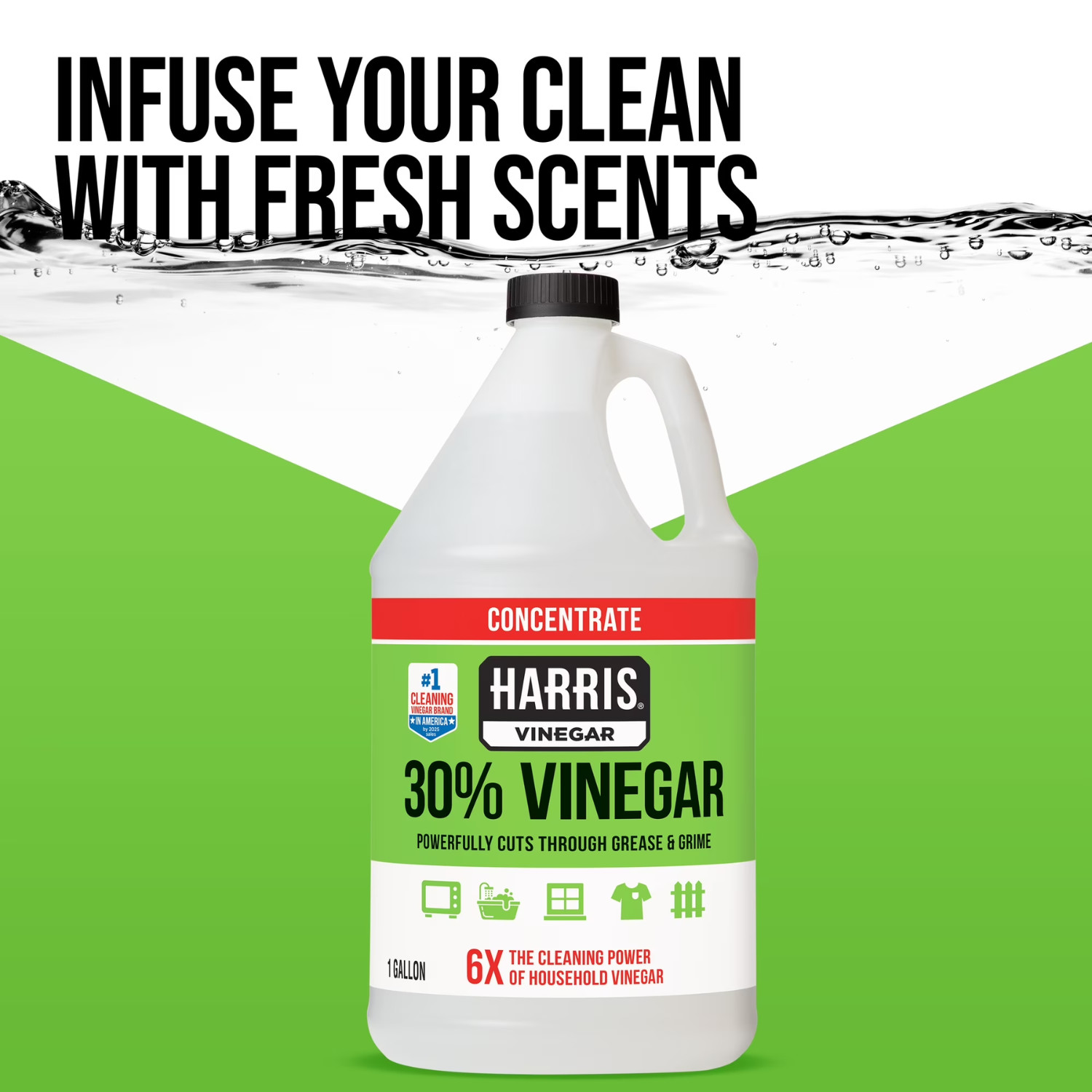 2 Pack Harris 30 Percent Concentrated Vinegar Cleaner 1 Gallon Home