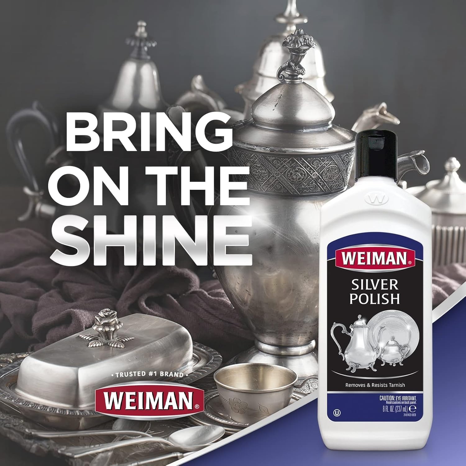Effective 8 oz Anti-Tarnish Silver Cleaner for Jewelry & Fine Metal Care