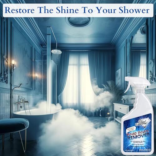 Natural Stone Shower Soap Scum Remover Spray. For Cleaning Bathtubs, Glass Do…