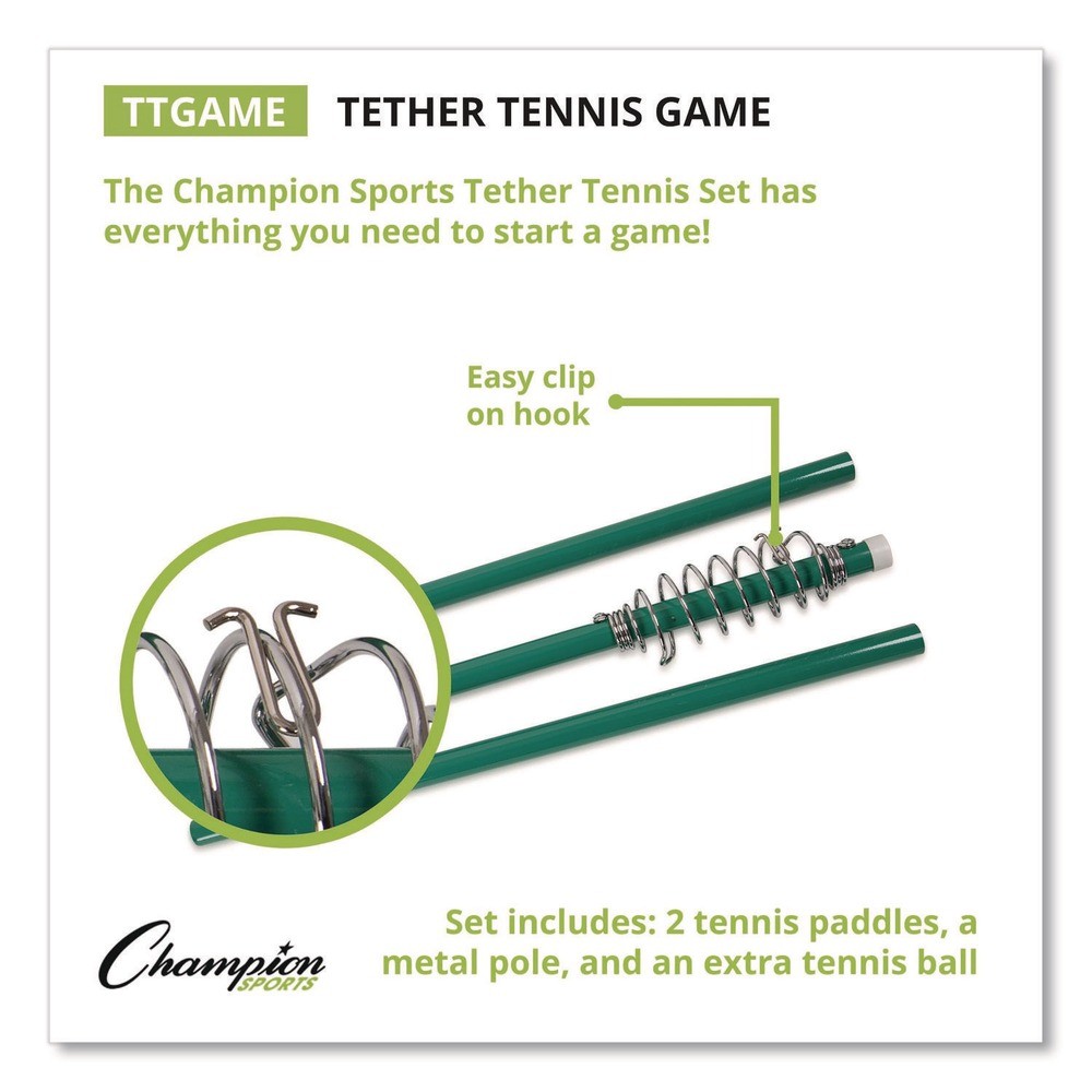 Champion Sports TTGAME Tether Tennis Game Set (4/Set) New