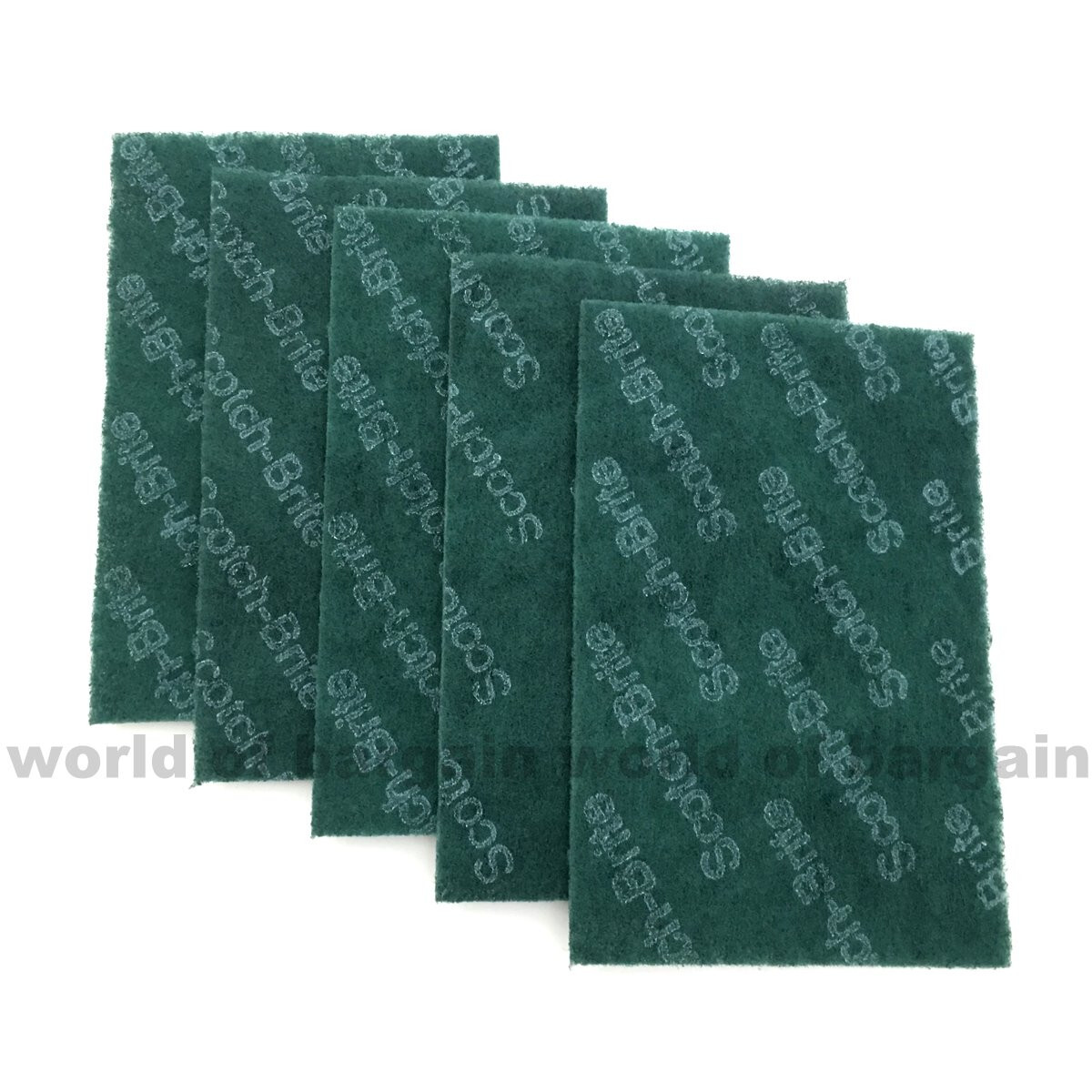 5 pc 3M SCOTCH BRITE Scour Pads HEAVY DUTY 6 x 9 inch Scouring Pad Cleaner Scrub