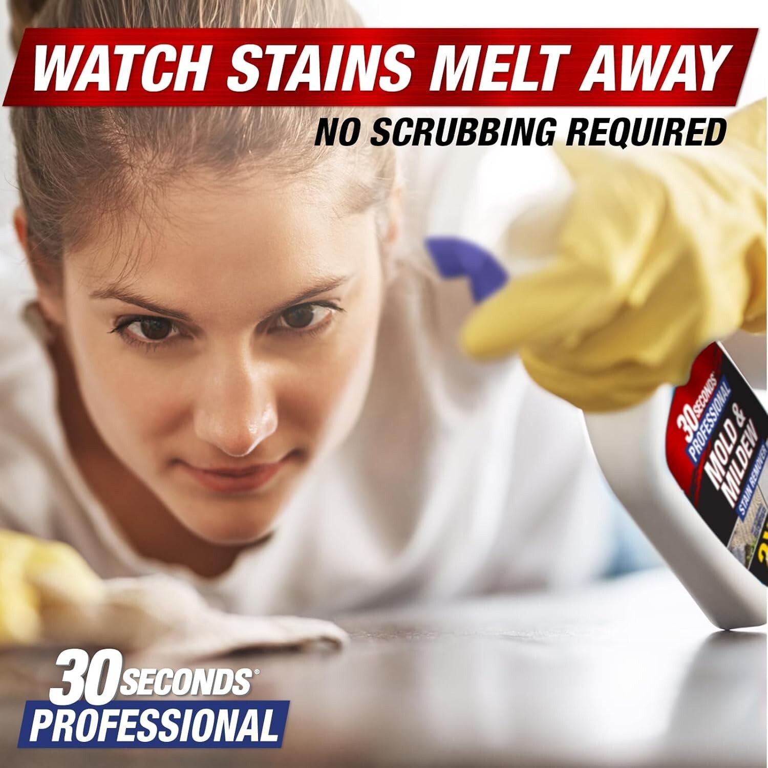 30 SECONDS Pro Mold and Mildew Stain Remover | Scrub Free | Brighter Results Ins