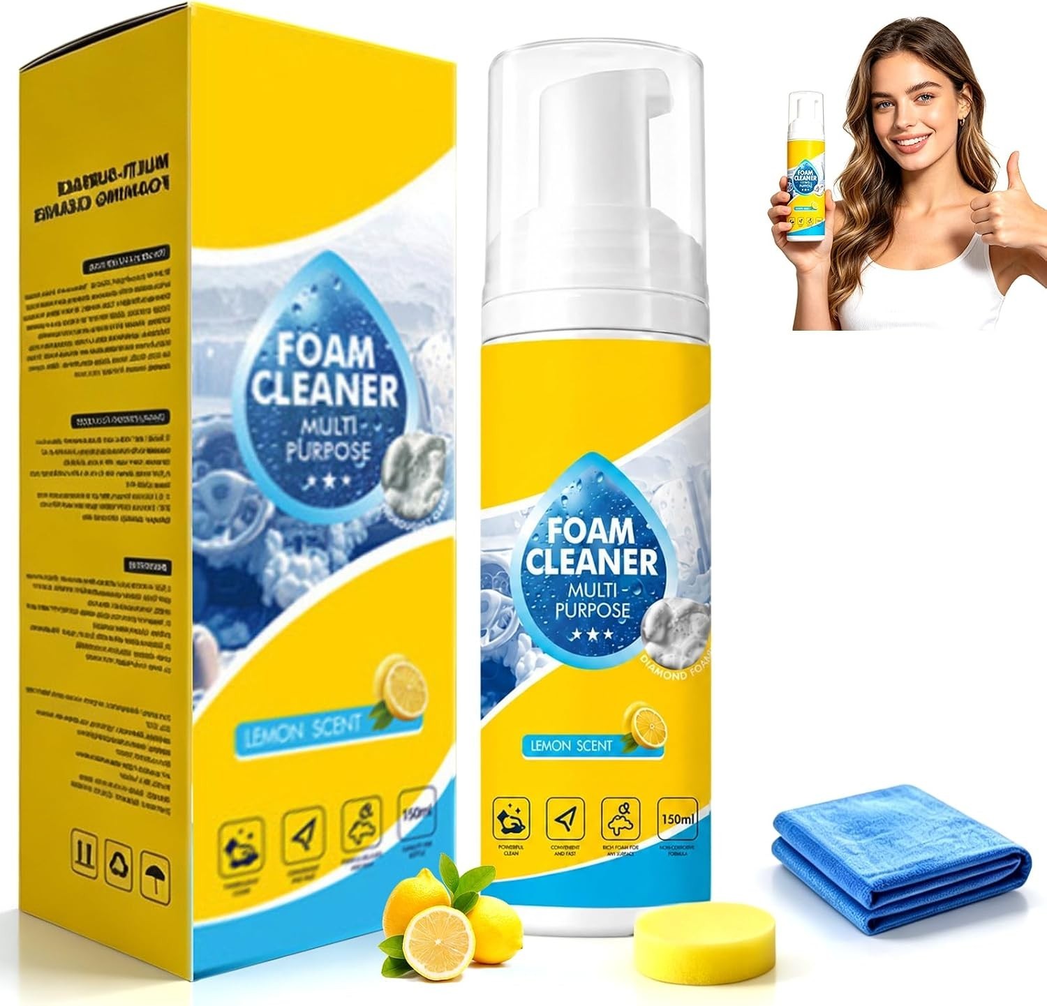 All-Purpose 5oz Foam Cleaning Spray: Perfect for Car, Kitchen, and Upholstery