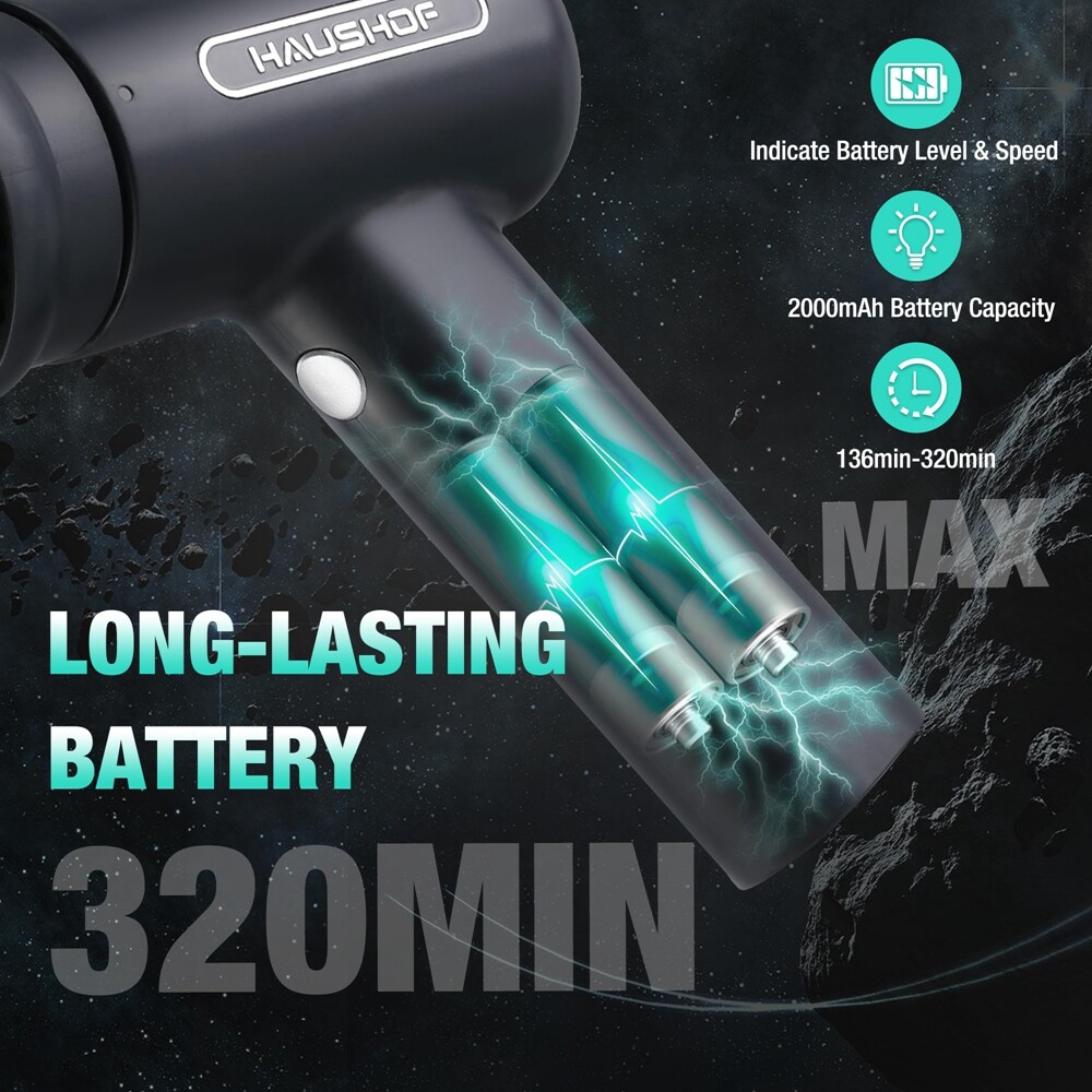 HAUSHOF Cordless Cleaning Brush Electric Spin Scrubber 8 Cleaning Heads 3 Speeds