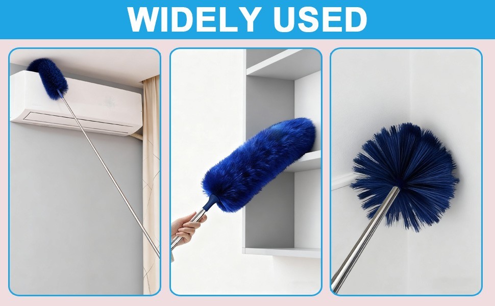 Microfiber Ceiling Fan Duster-Cobweb Cleaner Brush Kit TelescopicPole Extension