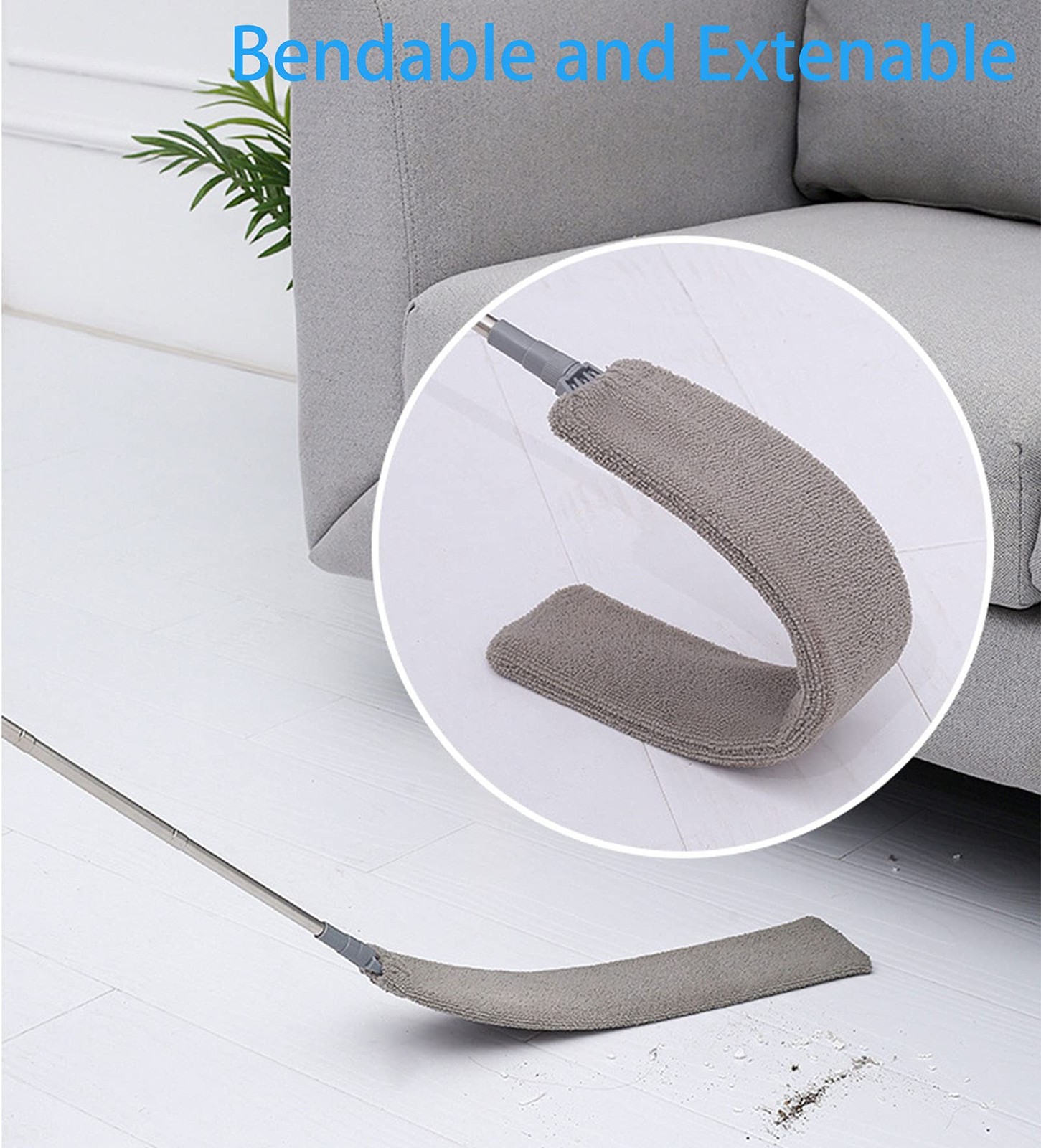 Upgraded Under Appliance Cleaning Gadgets, Microfiber Gap Duster, Skinny Flat…