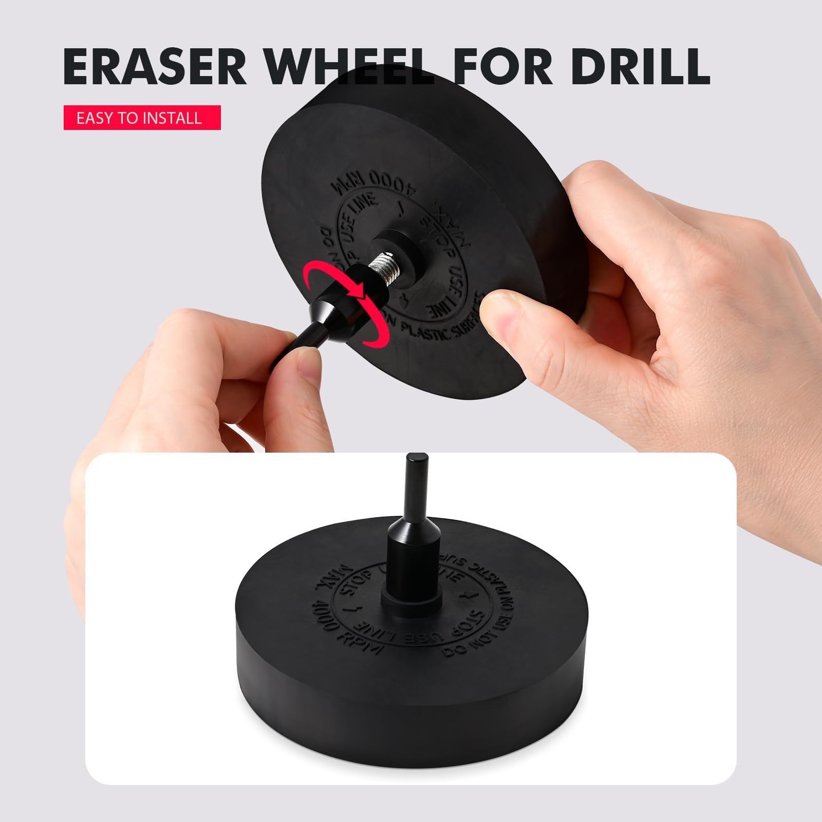 3 Pack Decal Eraser Wheel Tool Kit, 20mm & 25mm Decal Wheel with Adapter, Scr…