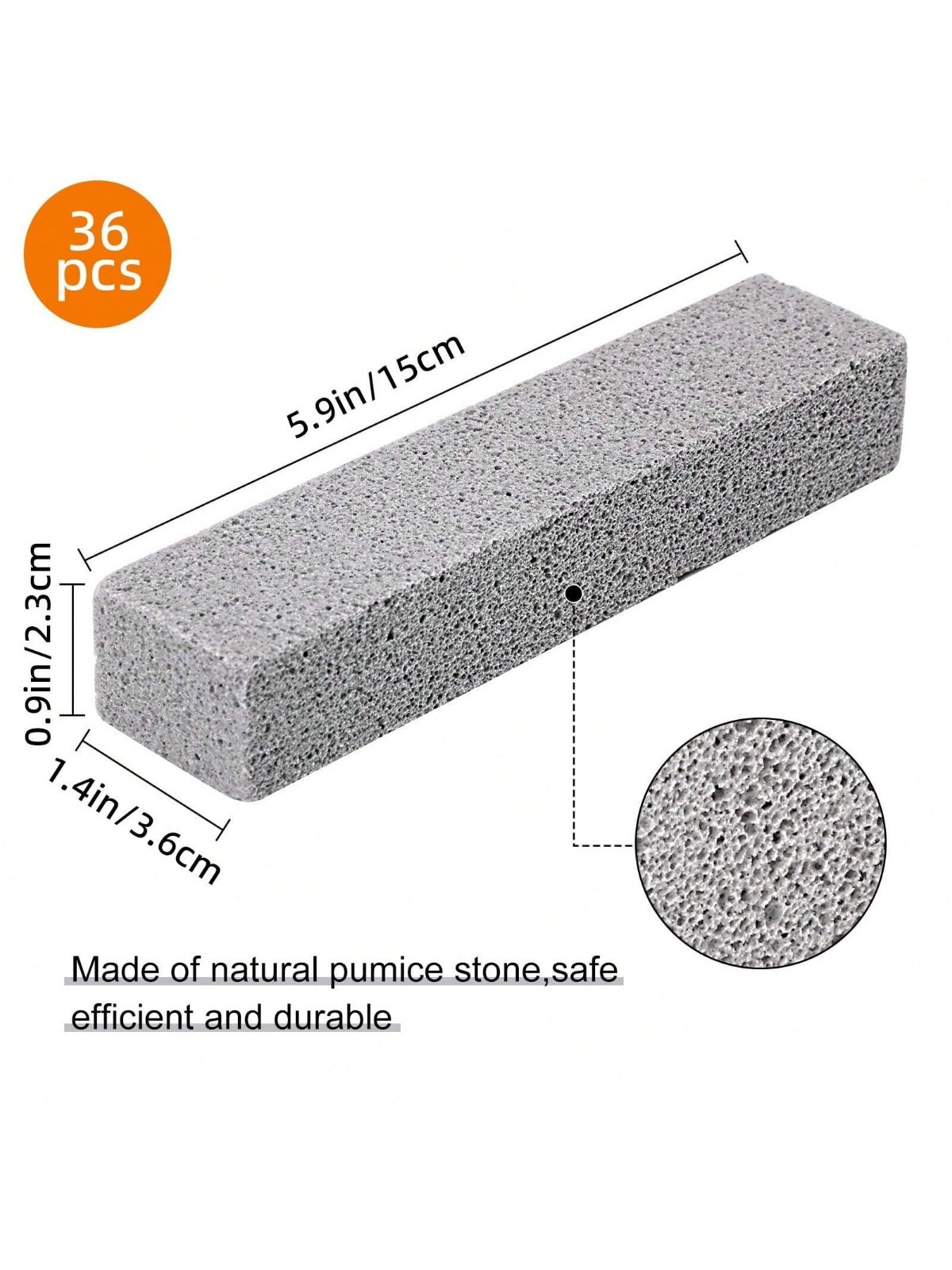 36 Pack Pumice Stone for Toilet Bowl Cleaning，Scouring Stick Remove Toilet Bowl