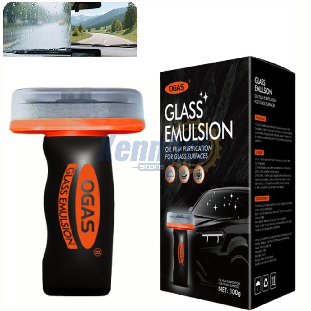 Automotive Oil Film Cleaner Car Windshield Oil Film Remover 100ml w/ Brush Head