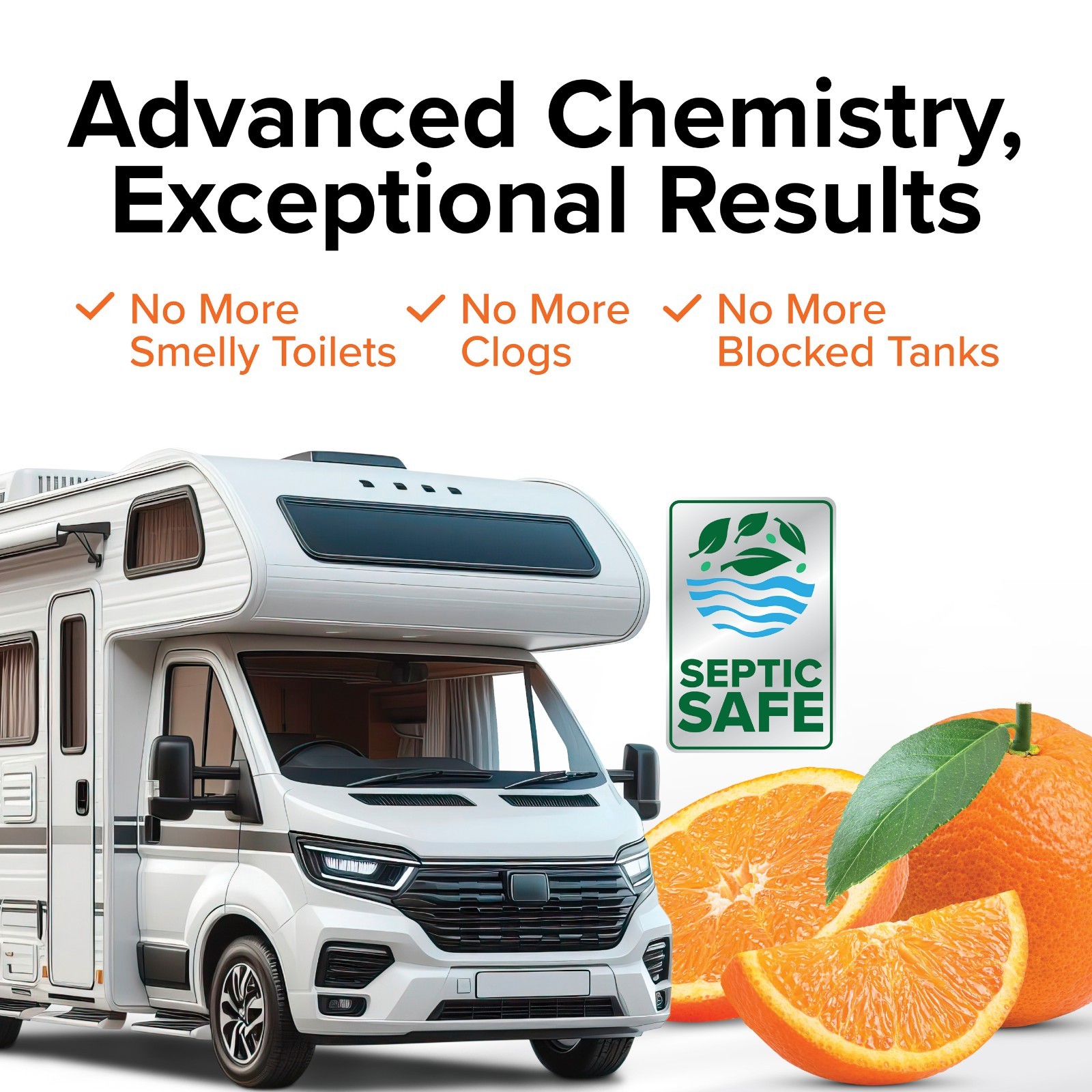 Camper RV Marine Toilet Treatment Drop In Odor Eliminator For Septic Tank 30 PCS