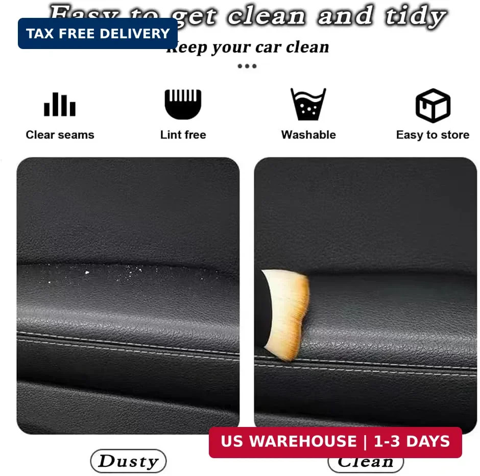 2 Pcs Car Detailing Brush, Car Wash Brush, Car Interior Cleaning Brush Ideal for