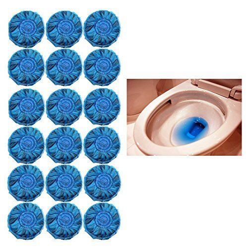24 Automatic Bleach Toilet Bowl Cleaner Stain Remover Blue Tab-Tablet Flush Tank