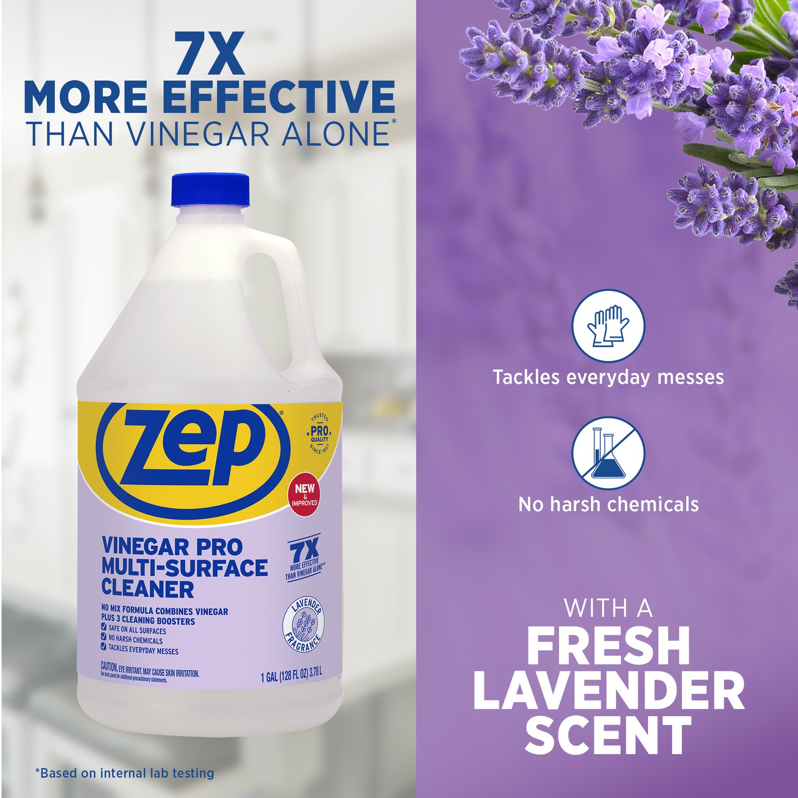 Zep Industrial Cleaner With Vinegar – 1 Gallon (Case of 4) – R48410 – Cleaning