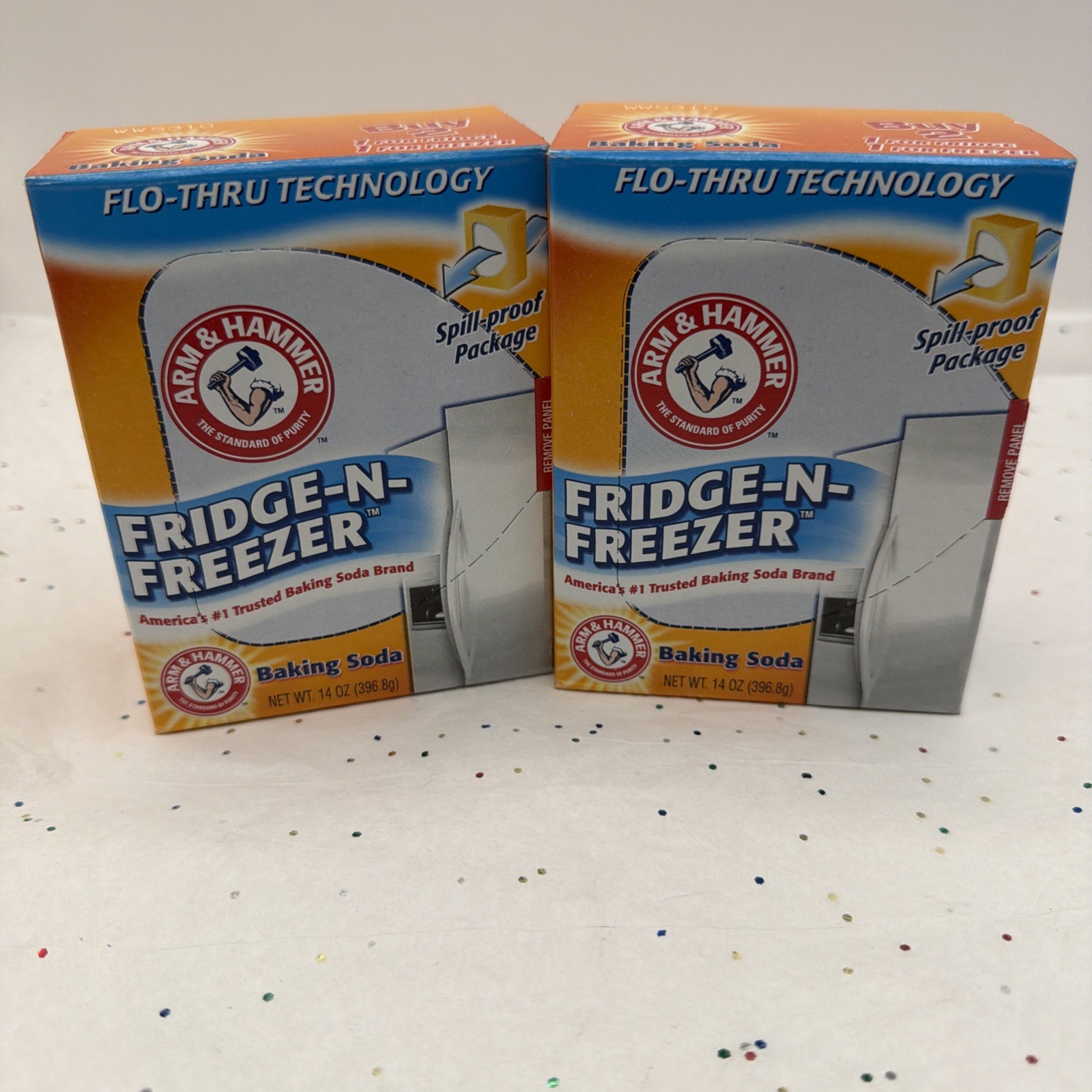 Arm & Hammer Fridge-N-Freezer Baking Soda Odor Absorber 14 Oz (2 Pack) New