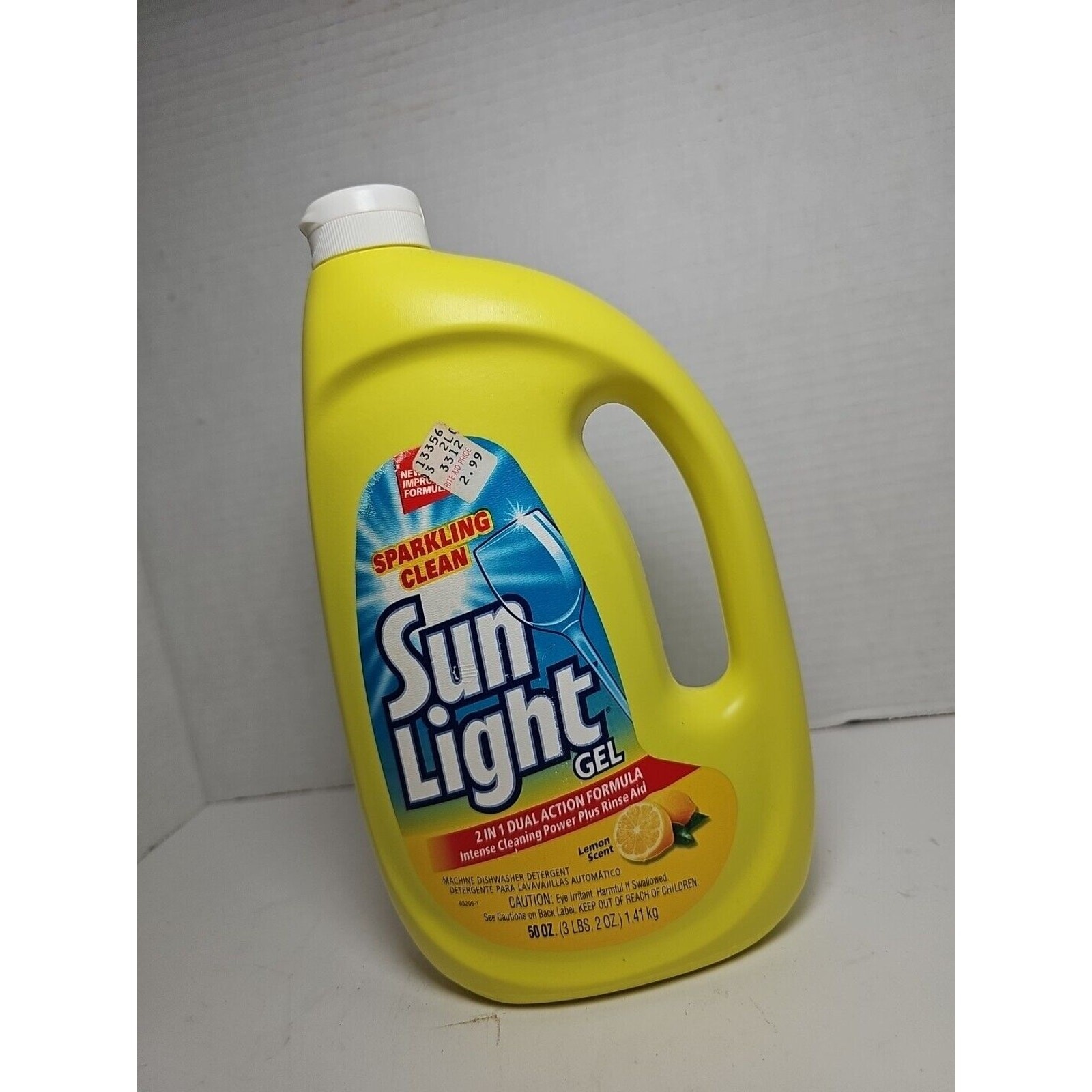 Sun Light Gel Lemon Machine Dishwasher Detergent 2 In 1 Vintage 90s PROP Full !!