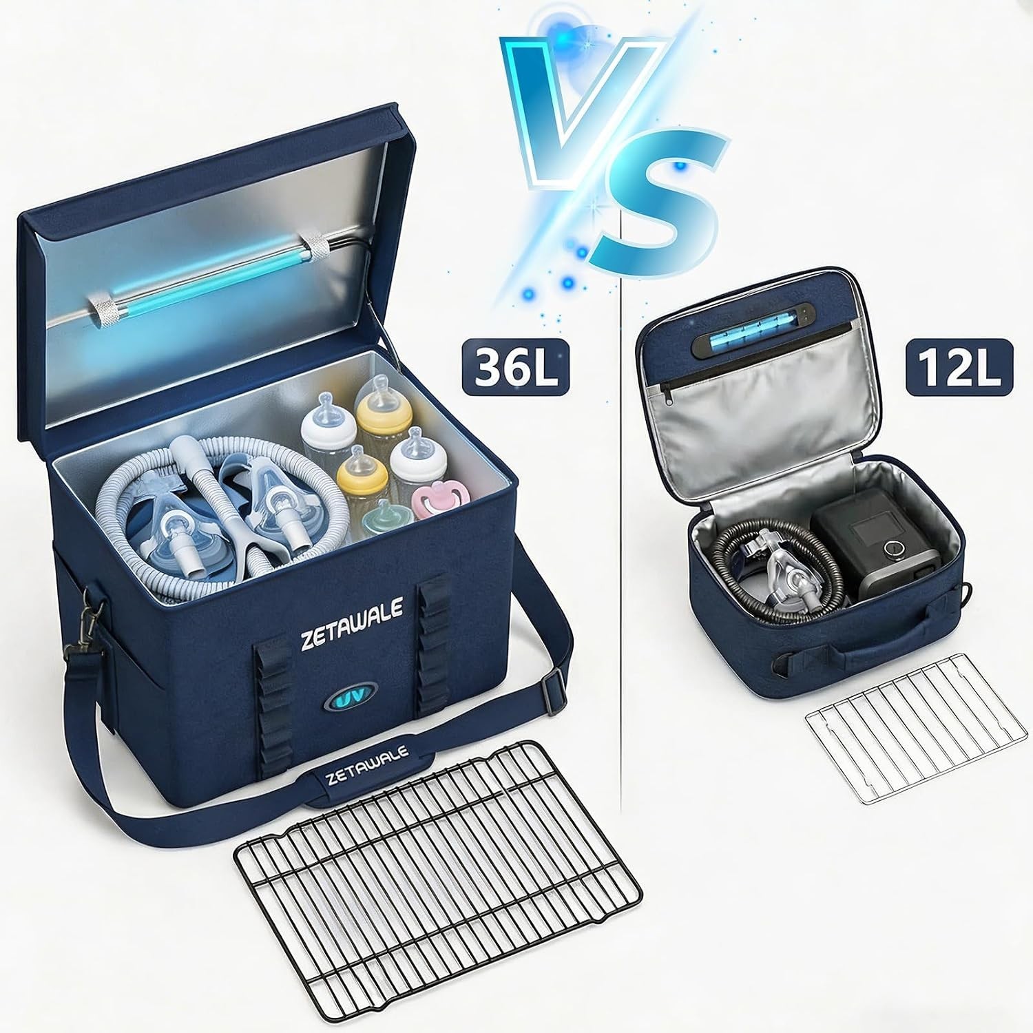 ZETAWALE UV Sanitizer Box Ozone Portable Cleaner&Sanitizing Machine w/ Timer 36L