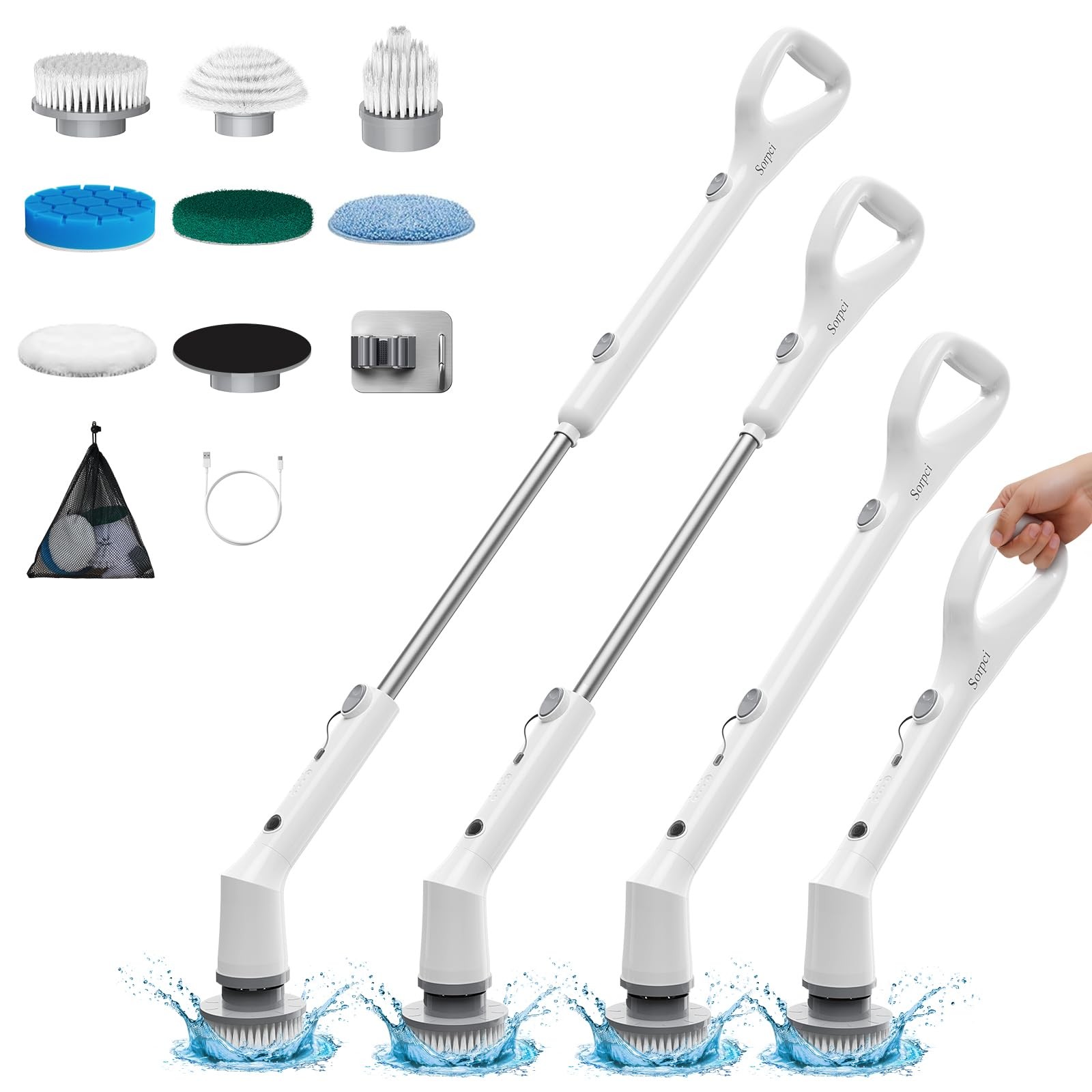 Sorpci Electric Spin Scrubber, 2026 New Cordless Cleaning Brush, Shower Clean…