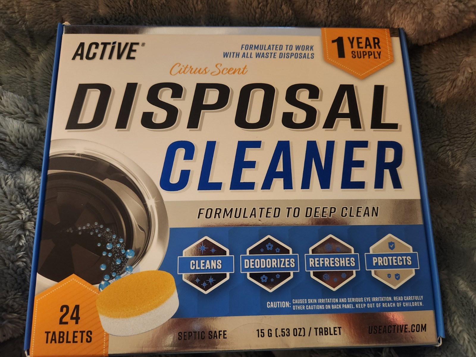 Lot of 2 Garbage Disposal Cleaner Deodorizer Tablet 24 Pack Citrus Scent
