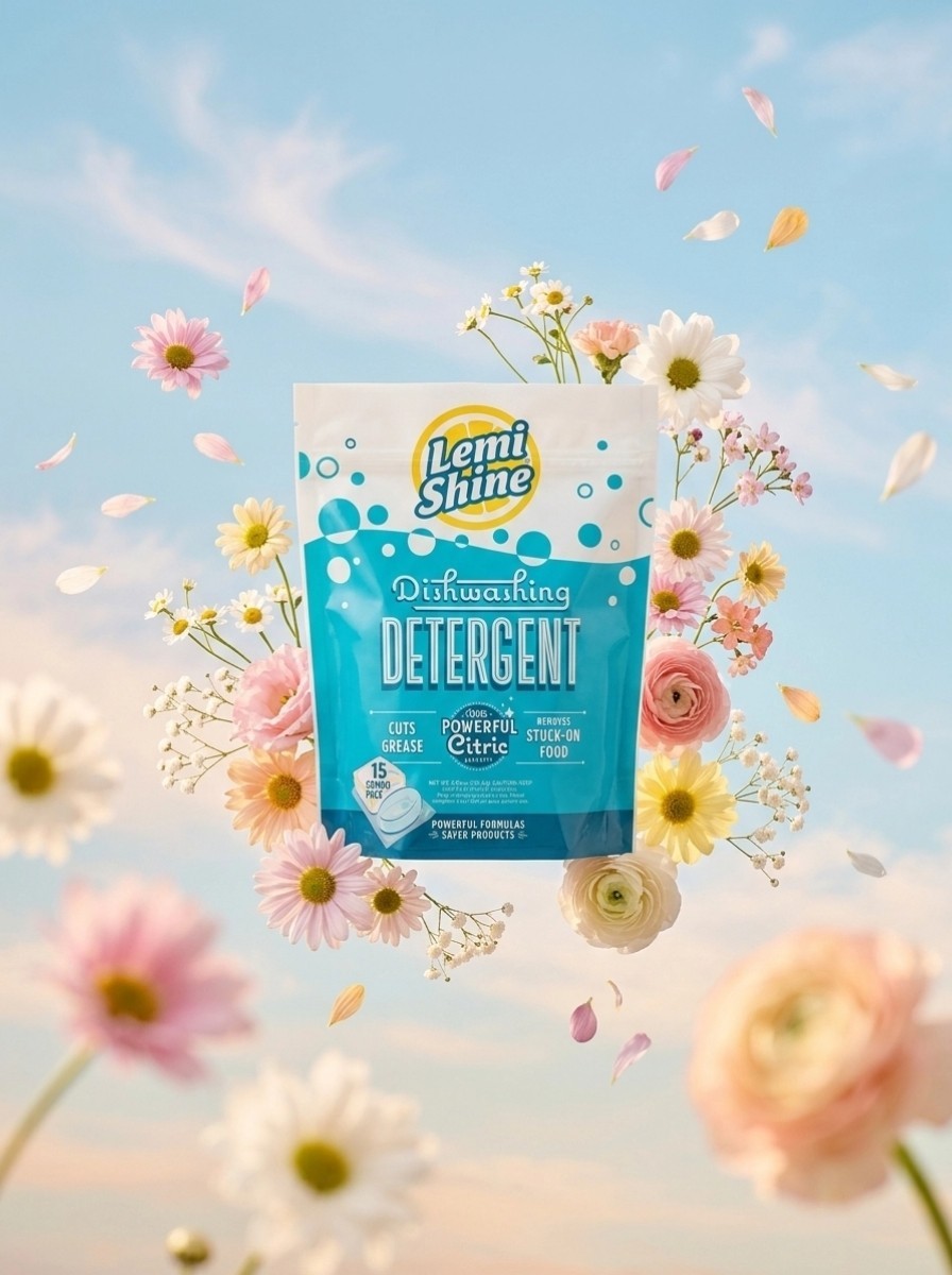Lemi Shine Dishwashing Detergent 15 Combo Pacs Net WT. 6.90 Oz New Sealed