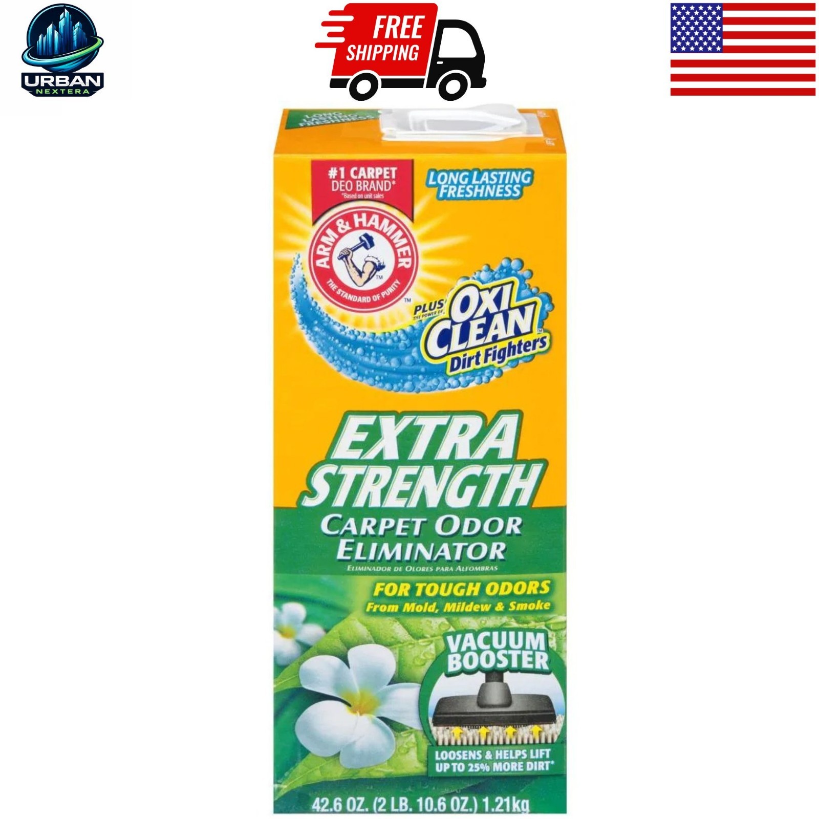 Arm & Hammer Carpet Cleaner 42.6oz Odor Eliminator Extra Strength Dirt Fighters