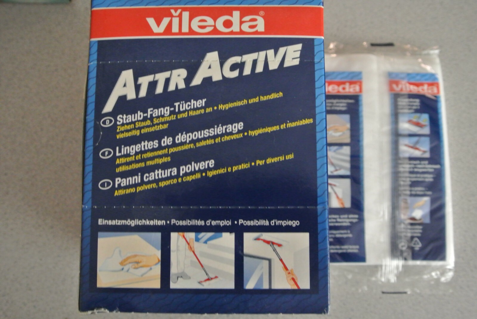 Vileda ATTR Active Dust Wipes – 53 Wipes from Germany 22 cm x 29 cm