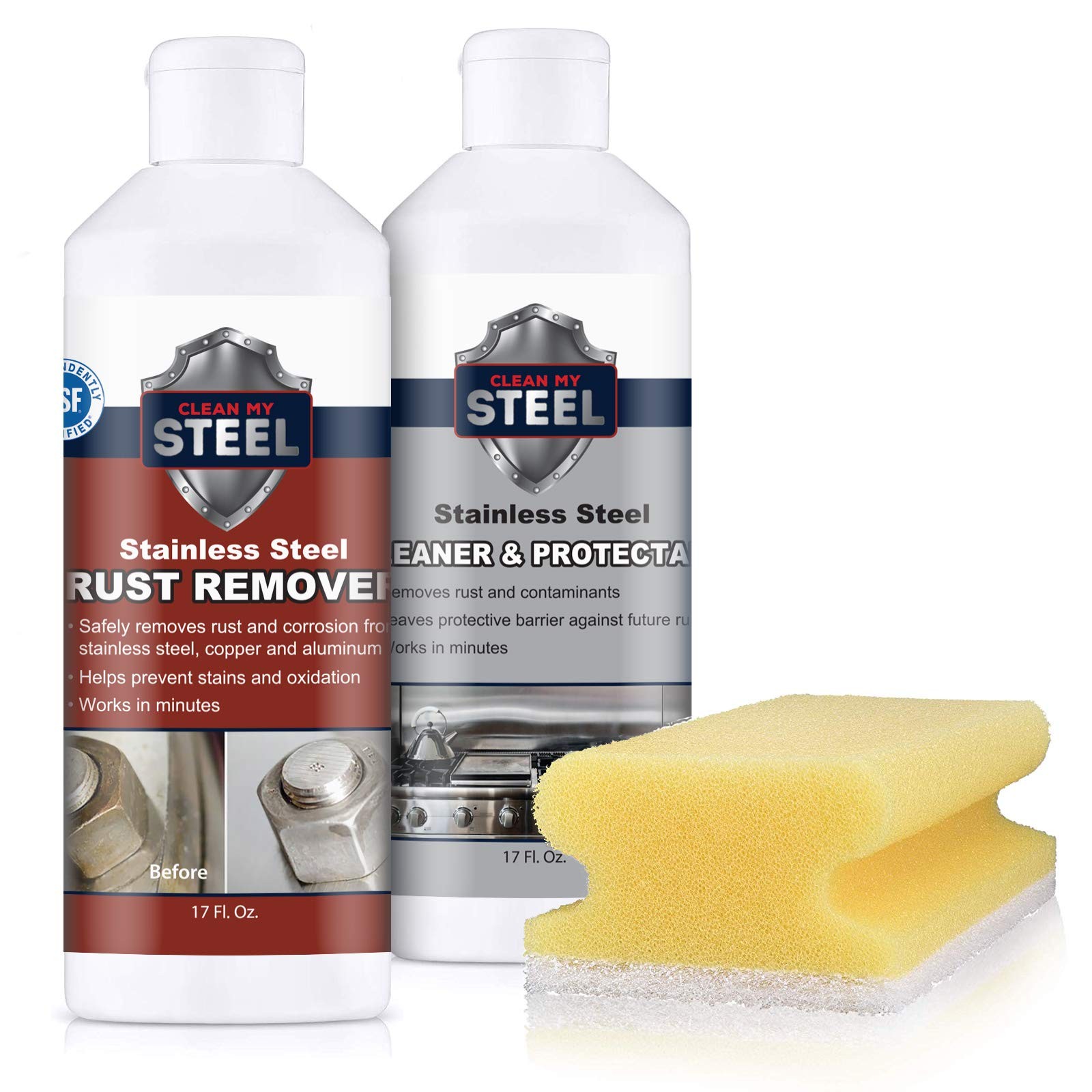 CLEAN MY STEEL Stainless Steel Rust Remover Kit 17 Fl Oz