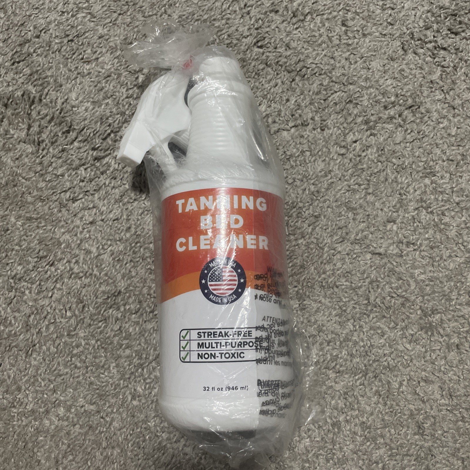 32 Oz Universal Tanning Bed Cleaner – Streak-Free Spray for Non-Porous Surfaces
