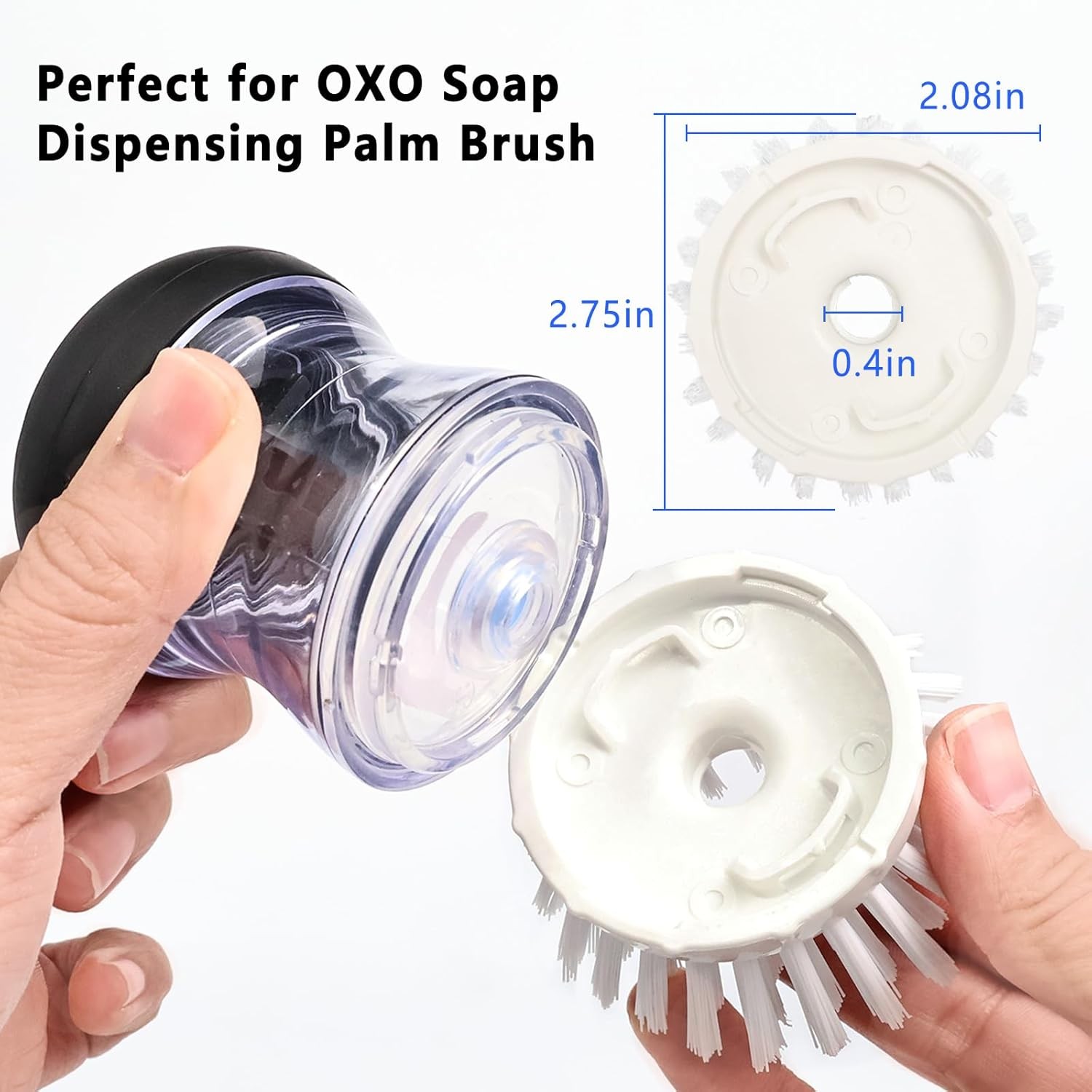 4 Pack Brush Refills for Dish Brush Refill B, Brush Head Replacement Dish