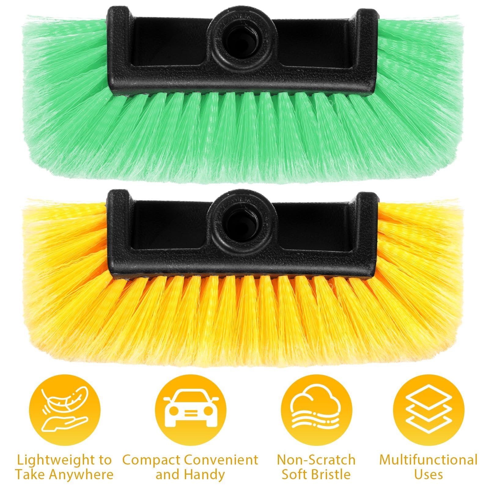 Car Wash Brush Head with Soft Detailing Bristle Flow Thru Car Cleaning Brush …
