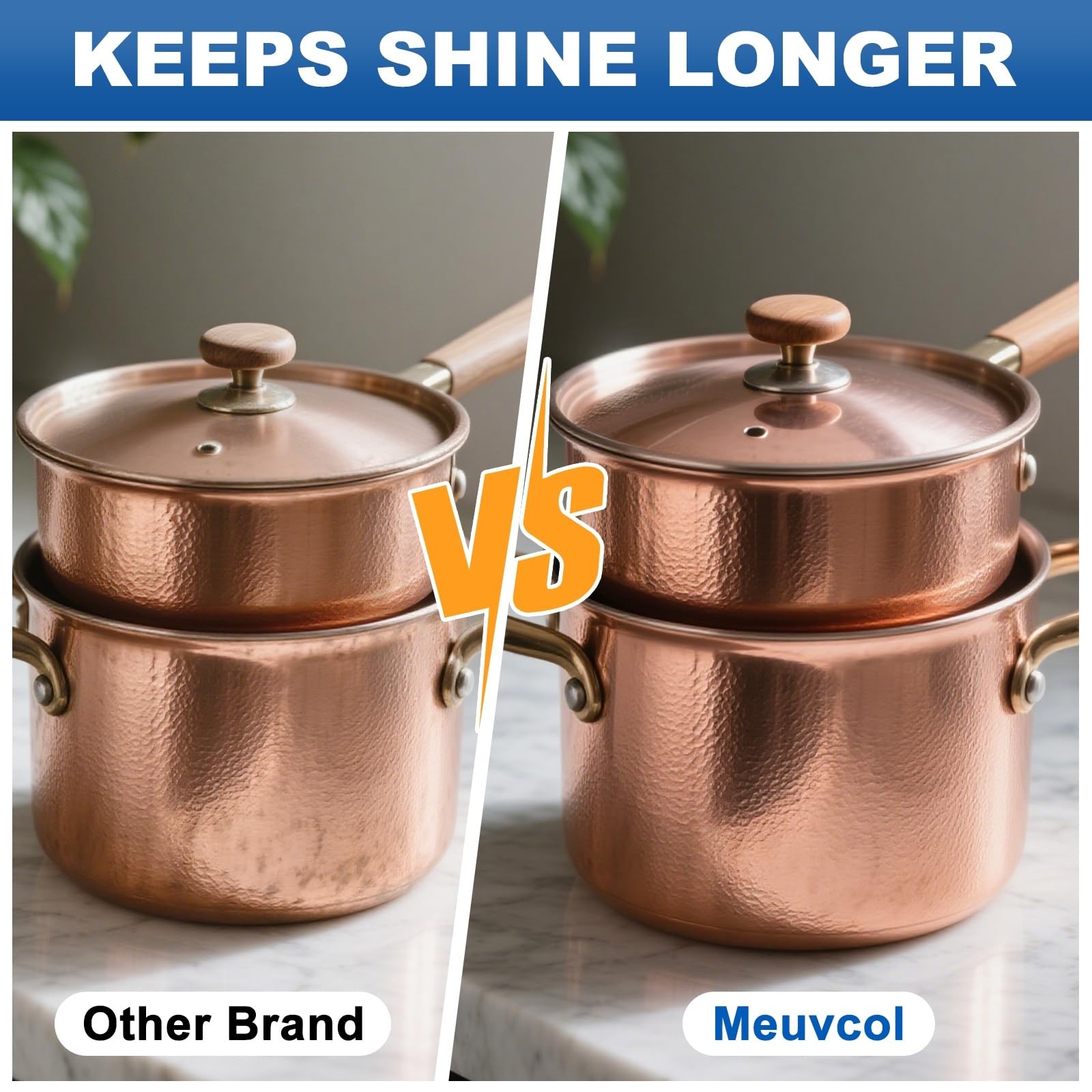 Copper & Brass Cleaner and Polish – 17.6 Oz Gentle Copper Polishing Cream for…
