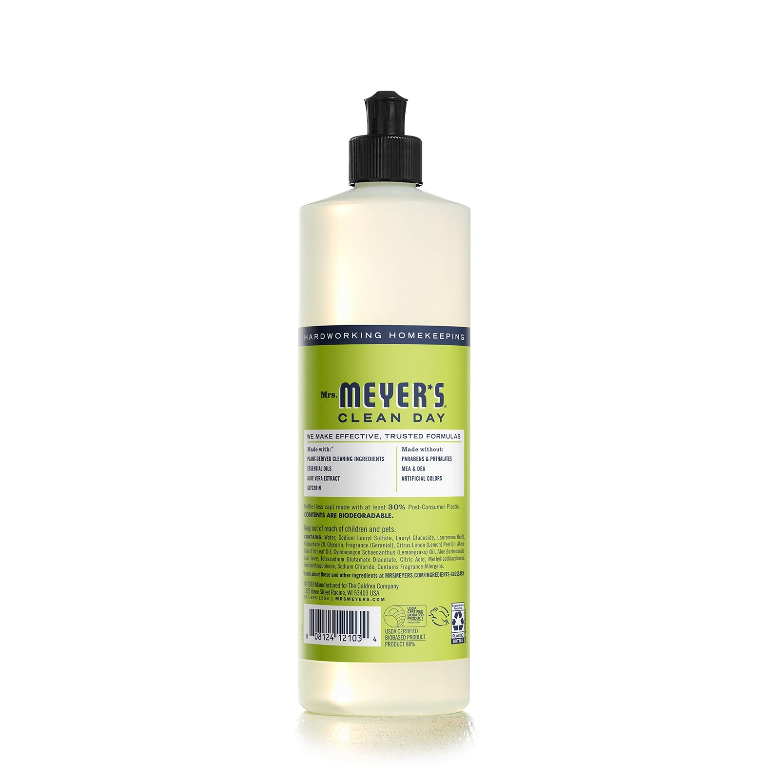 Mrs. Meyer’s Liquid Dish Soap, Biodegradable Formula, Lemon Verbena, 16 Fl. O…