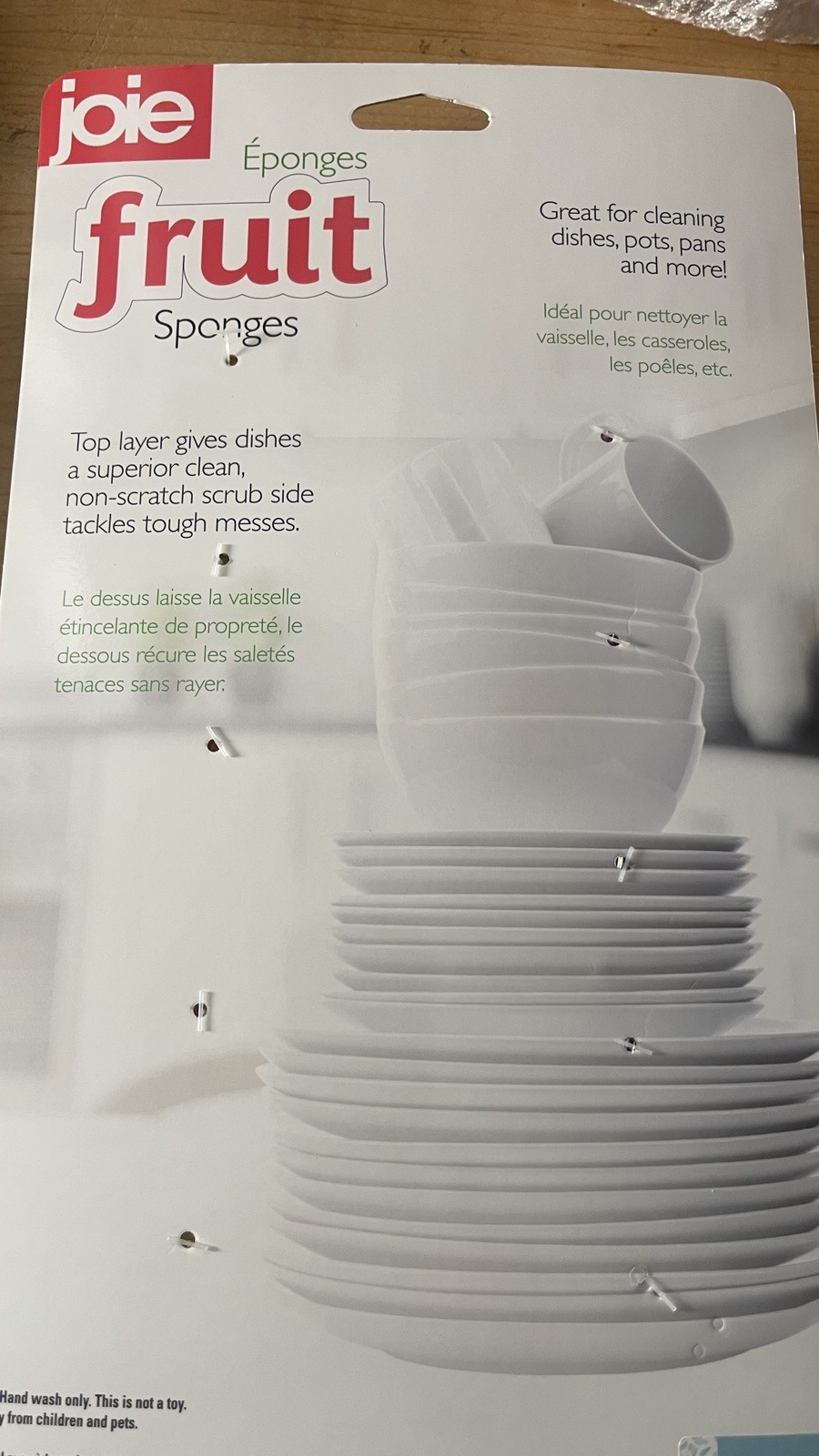 🆕Joie Fruit Sponges, 6 Pack 9×8.8x3cm – Decorative Sponges