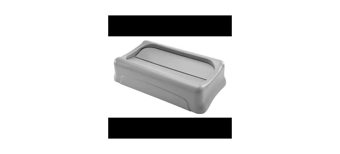 Slim Jim Swing Lid 20.47X11.34X5.08 IN Gray Rectangle Resin Slim