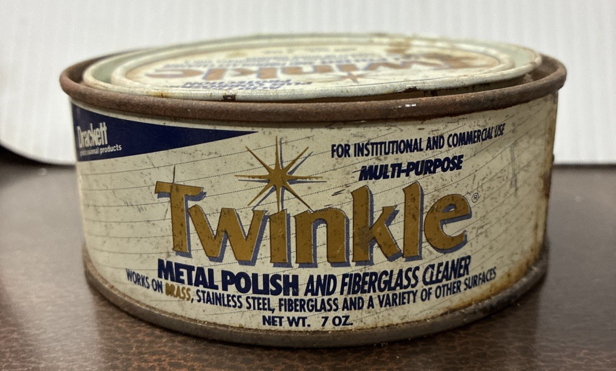 VTG 1990 DRACKETT Twinkle Metal Polish and Fiberglass Cleaner 7oz.- No.165Z- USA